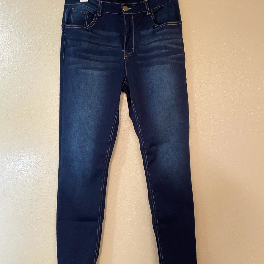 High waisted dark wash fashion nova jeans